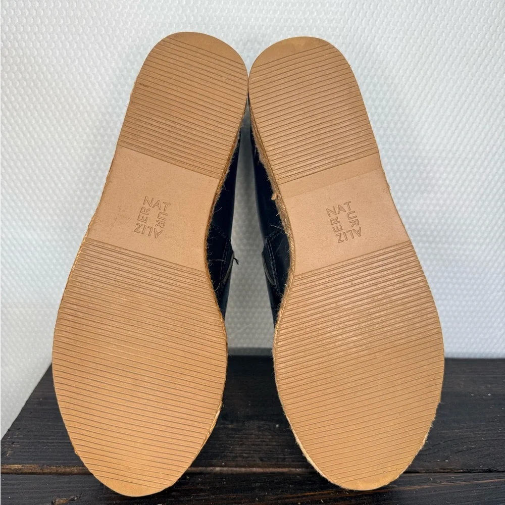 Naturalizer Thea Black Espadrille Loafers with Cutout Design
